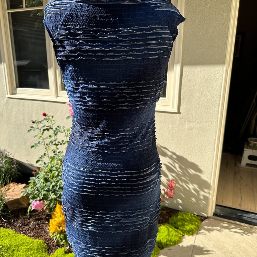Blue Bodycon Sleeveless Dress - Picture 4 of 5